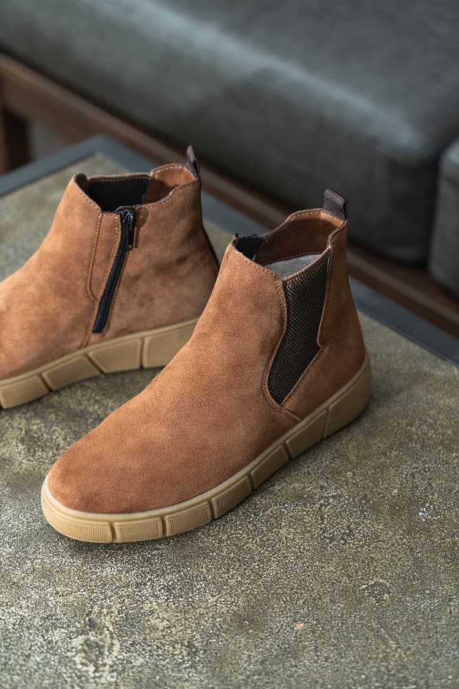 Bottines marron grande taille pour femme